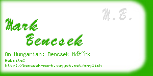 mark bencsek business card